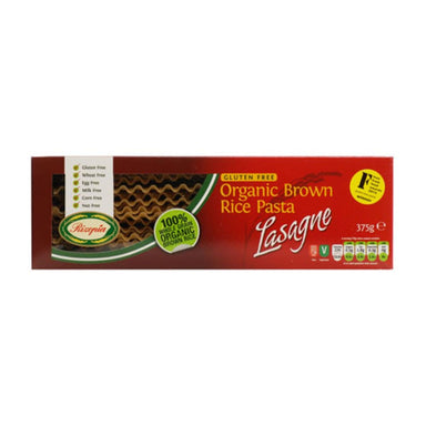 Rizopia Organic Brown Rice Lasagne Pasta (Gluten Free, Vegan) - 375g - SoulBia