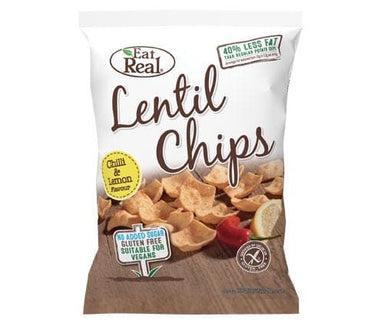 Eat Real Lentil Chips Chilli & lemon - 113g - SoulBia