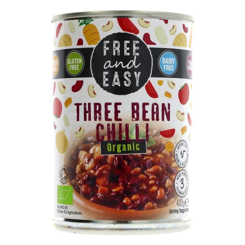 Free & Easy Three Bean Chilli - 400g - SoulBia