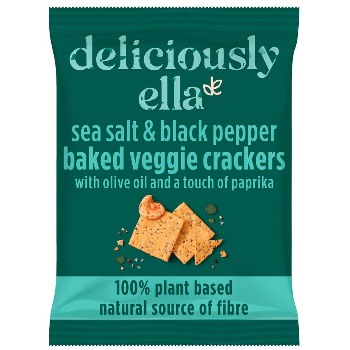 Deliciously Ella Olive, Sea Salt & Black Pepper Seeded Crackers - 100g