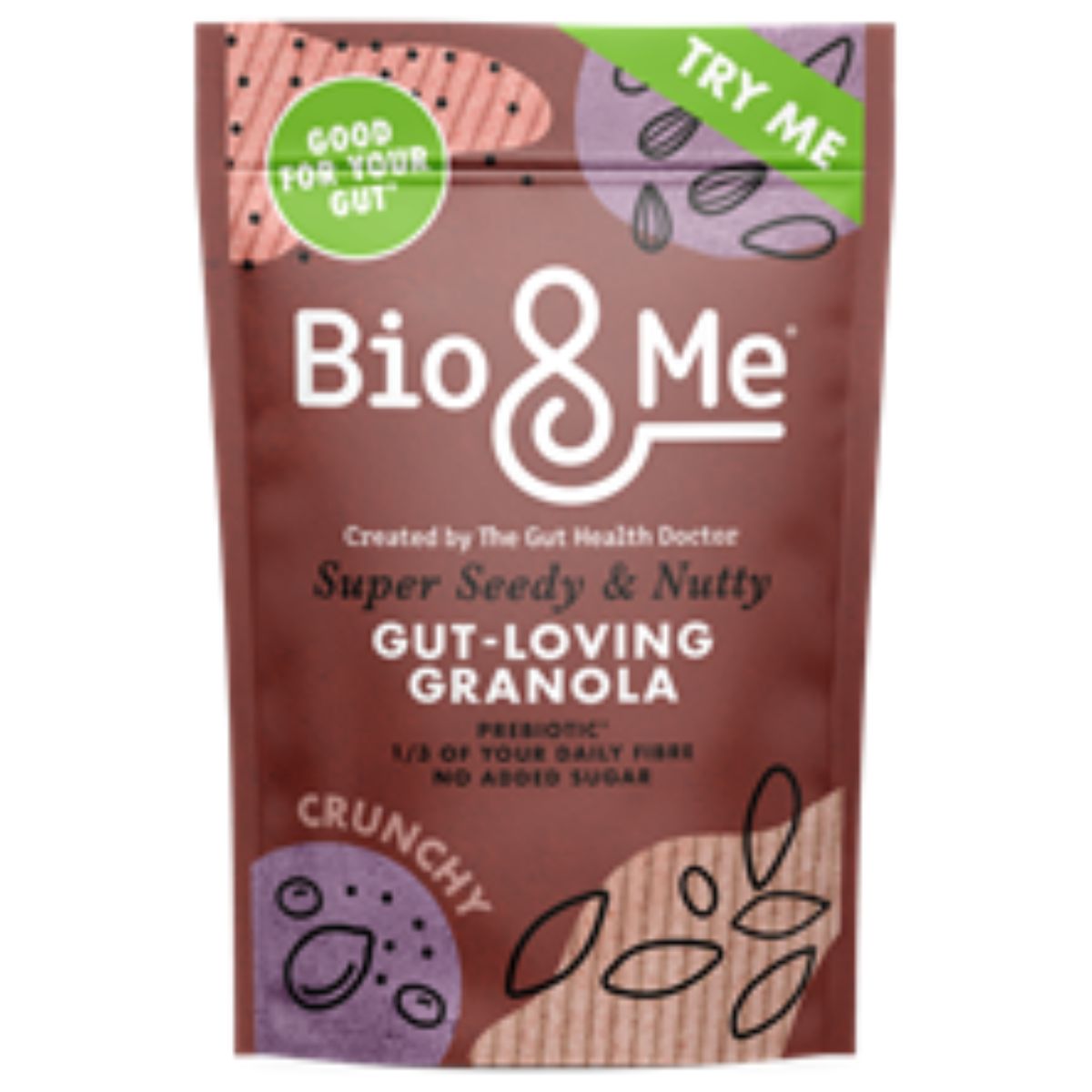 Bio & Me Super Seedy & Nutty Gut Loving Prebiotic Granola- 90g - SoulBia