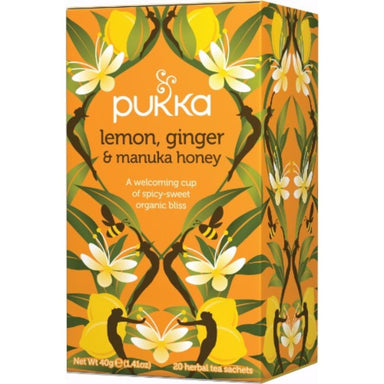 Pukka Lemon Ginger & Manuka Honey Tea (20 Bags)