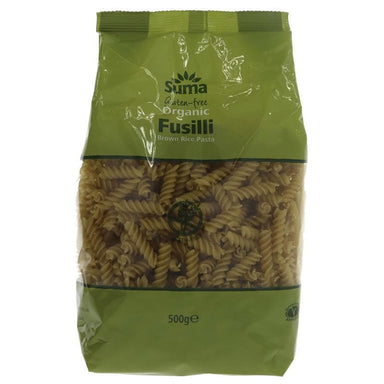 Suma Organic Brown Rice Fusilli Pasta- 500g - SoulBia