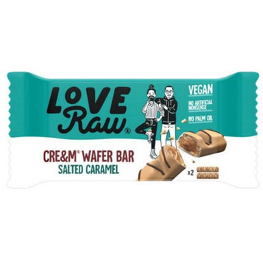 Love Raw Vegan Cream Fill Wafer Bar Salted Caramel - 45g