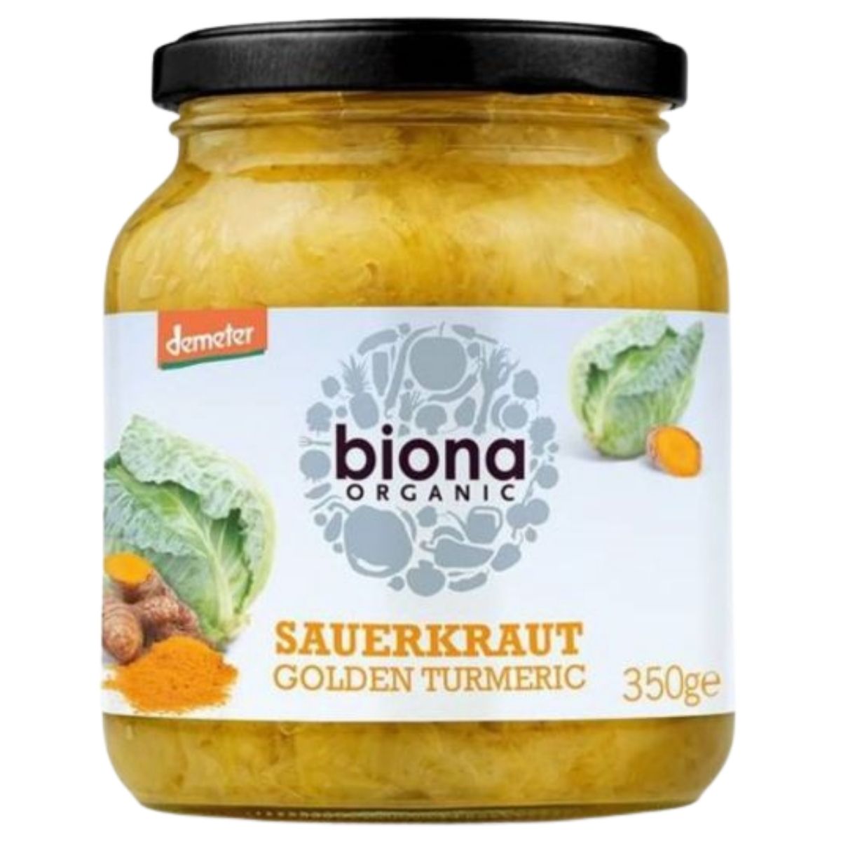 Biona Demeter Sauerkraut Golden Turmeric - 350g