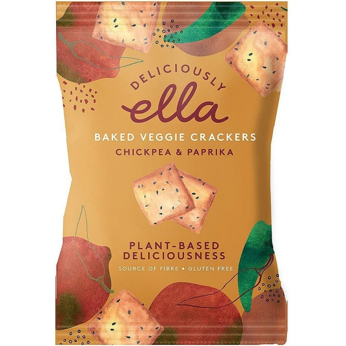 Deliciously Ella Baked Veggie Crackers, Chickpea & Paprika - 100g