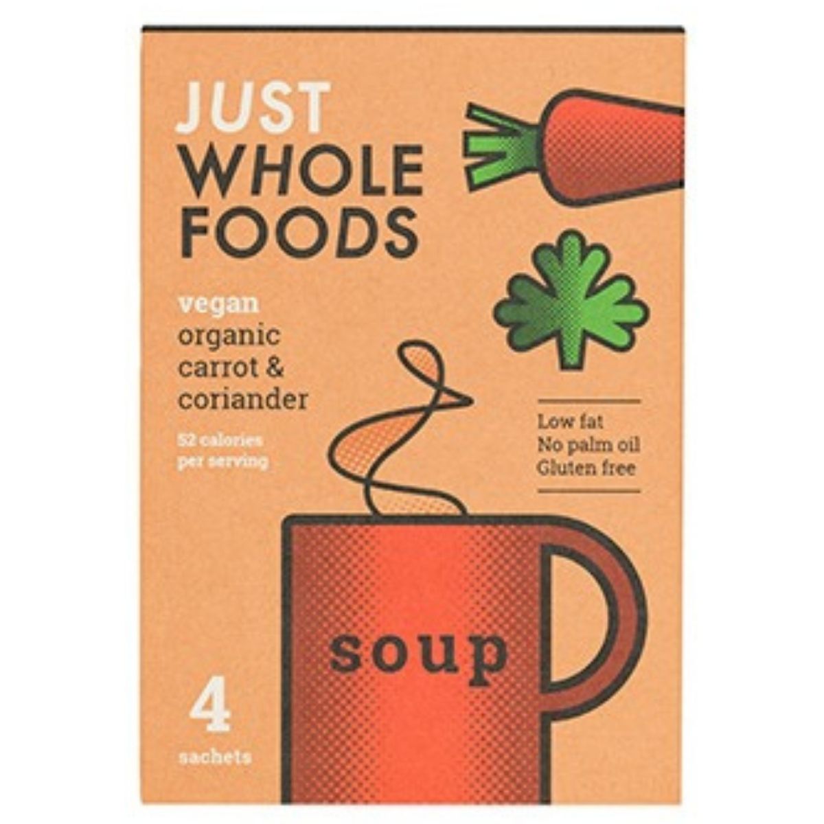 Just Wholefoods Soup Carrot & Coriander - 68g