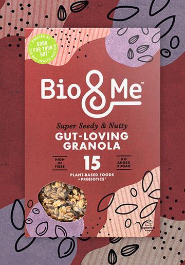 Bio & Me Super Seedy & Nutty Gut Loving Prebiotic Granola- 360g - SoulBia